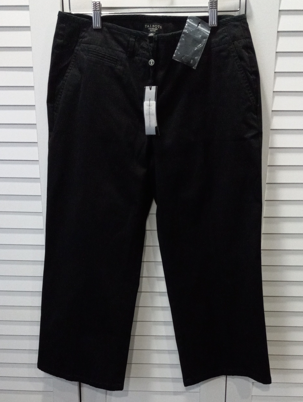 Talbots Black Cropped Straight-Leg Women's Pants - Picture 3 of 15